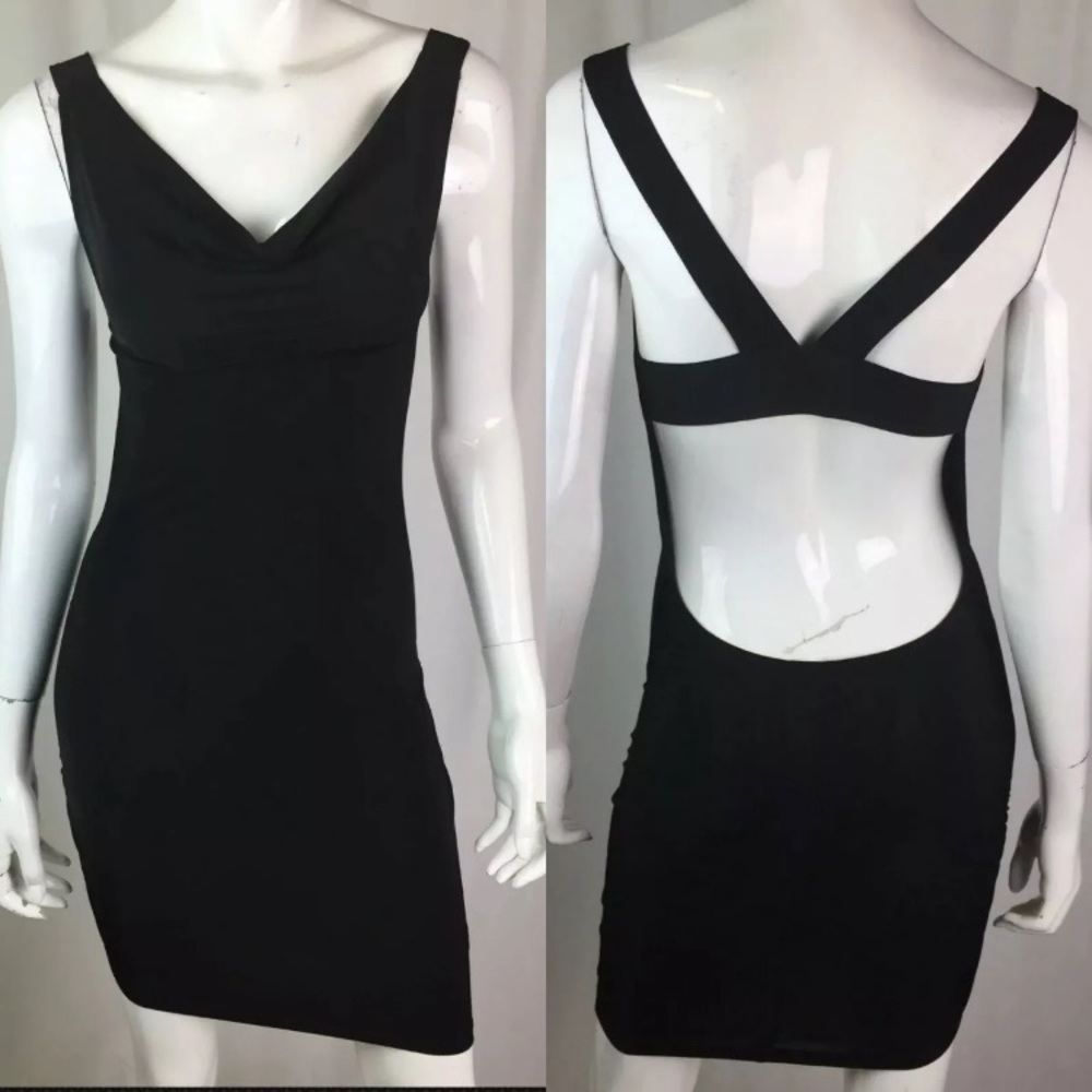Josh Brody Jersey Asymmetric Open Back Dress